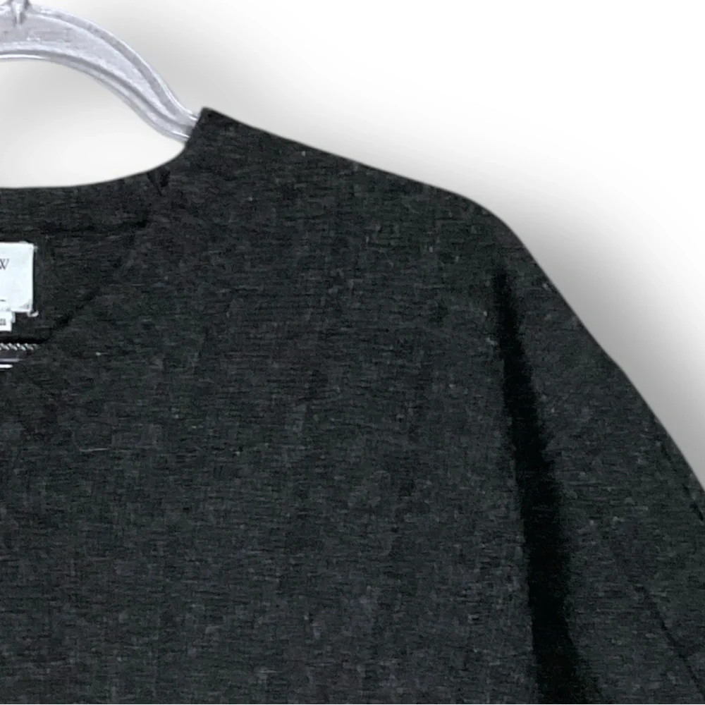 J. Crew Men’s Lambswool Sweater Sz XL Cable Knit V Neck Charcoal Gray - Picture 4 of 10